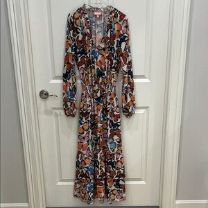 Butterfly Print Maxi Dress